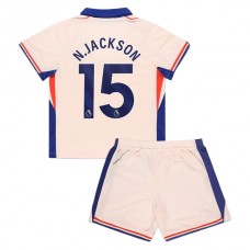 Chelsea FC N.Jackson 15 Lasten Vieraspelipaita 2024-25 Jalkapallo Pelipaidat Peliasut