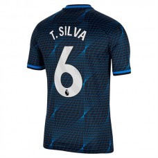 Chelsea FC T.Silva 6 Vieraspelipaita 2023-24 Jalkapallo Pelipaidat Peliasut