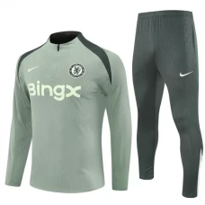 Chelsea FC Verryttelypuku 2025-26 - 1-4 Zip Vihreä