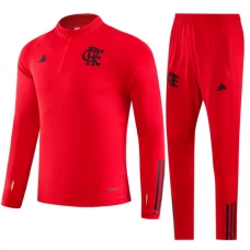 CR Flamengo Verryttelypuku 2023-24 - 1-4 Zip Punainen