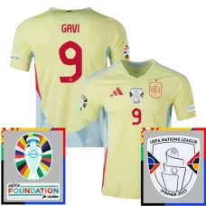 Espanja Gavi 9 Vieraspelipaita EM 2024 Jalkapallo Pelipaidat Peliasut Patch