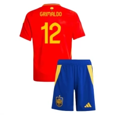 Espanja Grimaldo 12 Lasten Kotipelipaita EM 2024 Jalkapallo Pelipaidat Peliasut