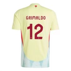 Espanja Grimaldo 12 Vieraspelipaita EM 2024 Jalkapallo Pelipaidat Peliasut