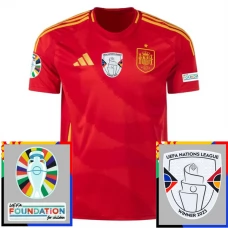 Espanja Kotipelipaita EM 2024 Jalkapallo Pelipaidat Peliasut Patches