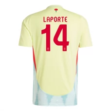 Espanja Laporte 14 Vieraspelipaita EM 2024 Jalkapallo Pelipaidat Peliasut