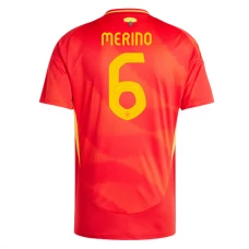 Espanja Merino 6 Kotipelipaita EM 2024 Jalkapallo Pelipaidat Peliasut