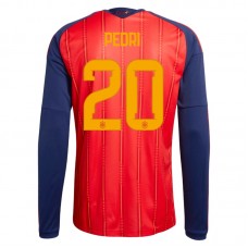 Espanja Pedri 20 MM Kotipaita 2026 Pelipaita Long Sleeve