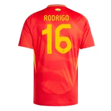 Espanja Rodrigo 16 Kotipelipaita EM 2024 Jalkapallo Pelipaidat Peliasut