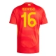 Espanja Rodrigo 16 Kotipelipaita EM 2024 Jalkapallo Pelipaidat Peliasut