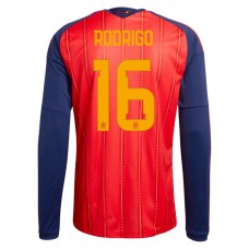 Espanja Rodrigo 16 MM Kotipaita 2026 Pelipaita Long Sleeve
