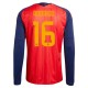 Espanja Rodrigo 16 MM Kotipaita 2026 Pelipaita Long Sleeve