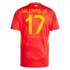 Espanja Williams Jr. 17 Kotipelipaita EM 2024 Jalkapallo Pelipaidat Peliasut