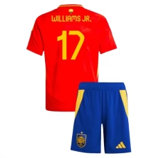 Espanja Williams Jr. 17 Lasten Kotipelipaita EM 2024 Jalkapallo Pelipaidat Peliasut