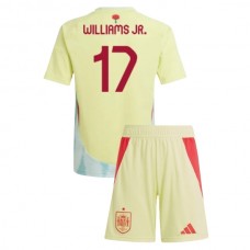 Espanja Williams Jr. 17 Lasten Vieraspelipaita EM 2024 Jalkapallo Pelipaidat Peliasut