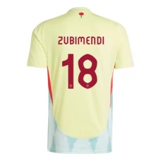 Espanja Zubimendi 18 Vieraspelipaita EM 2024 Jalkapallo Pelipaidat Peliasut