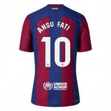 FC Barcelona Ansu Fati 10 Kotipelipaita 2023-24 Jalkapallo Pelipaidat Peliasut