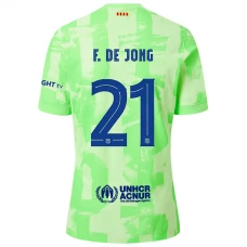 FC Barcelona F.De Jong 21 Kolmas Pelipaita 2024-25 Jalkapallo Pelipaidat Peliasut
