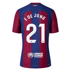 FC Barcelona F. De Jong 21 Kotipelipaita 2023-24 Jalkapallo Pelipaidat Peliasut