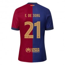 FC Barcelona F.De Jong 21 Kotipelipaita 2024-25 Jalkapallo Pelipaidat Peliasut