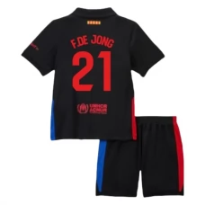 FC Barcelona F.De Jong 21 Lasten Vieraspelipaita 2024-25 Jalkapallo Pelipaidat Peliasut