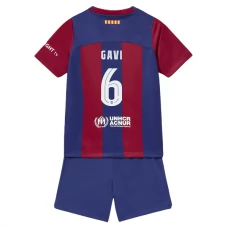 FC Barcelona Gavi 6 Lasten Kotipelipaita 2023-24 Jalkapallo Pelipaidat Peliasut