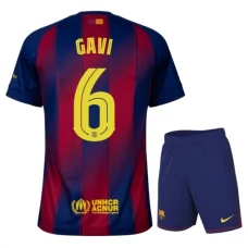 FC Barcelona Gavi 6 Lasten Kotipelipaita 2025-26 Jalkapallo Pelipaidat Peliasut