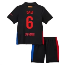 FC Barcelona Gavi 6 Lasten Vieraspelipaita 2024-25 Jalkapallo Pelipaidat Peliasut
