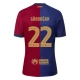 FC Barcelona Gündoğan 22 Kotipelipaita 2024-25 Jalkapallo Pelipaidat Peliasut