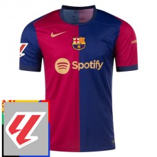 FC Barcelona Kotipelipaita With La Liga Patch 2024-25 Jalkapallo Pelipaidat Peliasut