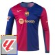 FC Barcelona Kotipelipaita With La Liga Patch 2024-25 Jalkapallo Pelipaidat Peliasut(L/S)