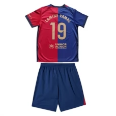 FC Barcelona Lamine Yamal 19 Lasten Kotipelipaita 2024-25 Jalkapallo Pelipaidat Peliasut