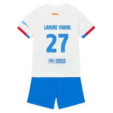 FC Barcelona Lamine Yamal 27 Lasten Vieraspelipaita 2023-24 Jalkapallo Pelipaidat Peliasut