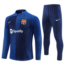 FC Barcelona Lasten Verryttelypuku 2023-24 - 1-4 Zip Sininen Camouflage