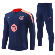 FC Barcelona Lasten Verryttelypuku 2024-25 - 1-4 Zip Dark Sininen