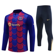 FC Barcelona Lasten Verryttelypuku 2024-25 - 1-4 Zip Sininen