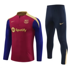 FC Barcelona Lasten Verryttelypuku 2024-25 - 1-4 Zip Sininen Punainen