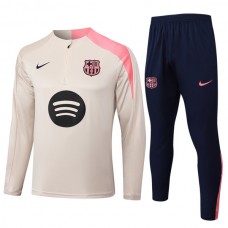 FC Barcelona Lasten Verryttelypuku 2025-26 - 1-4 Zip Beige