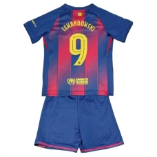 FC Barcelona Lewandowski 9 Lasten Kotipelipaita 2025-26 Jalkapallo Pelipaidat Peliasut