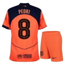 FC Barcelona Pedri 8 Lasten Kolmas Pelipaita 2025-26 Jalkapallo Pelipaidat Peliasut