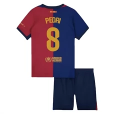 FC Barcelona Pedri 8 Lasten Kotipelipaita 2024-25 Jalkapallo Pelipaidat Peliasut