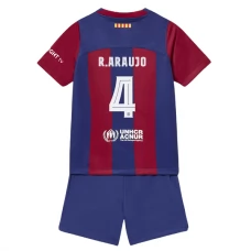 FC Barcelona R.Araujo 4 Lasten Kotipelipaita 2023-24 Jalkapallo Pelipaidat Peliasut