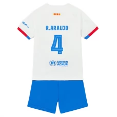 FC Barcelona R.Araujo 4 Lasten Vieraspelipaita 2023-24 Jalkapallo Pelipaidat Peliasut