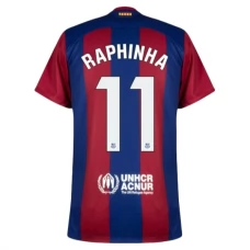 FC Barcelona Raphinha 11 Kotipelipaita 2023-24 Jalkapallo Pelipaidat Peliasut