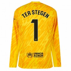 FC Barcelona Ter Stegen 1 Maalivahdin Vieraspelipaita 2024-25 Jalkapallo Pelipaidat Peliasut(L/S)