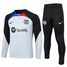 FC Barcelona Verryttelypuku 2023-24 - 1-4 Zip Harmaa Musta
