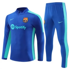FC Barcelona Verryttelypuku 2023-24 - 1-4 Zip Laivastonsininen