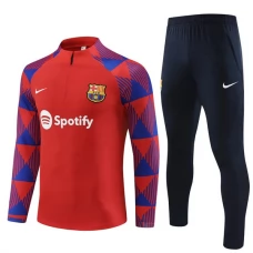 FC Barcelona Verryttelypuku 2023-24 - 1-4 Zip Punainen Sininen