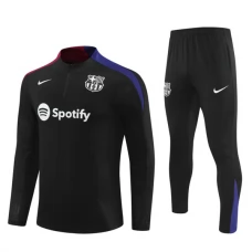 FC Barcelona Verryttelypuku 2024-25 - 1-4 Zip Musta