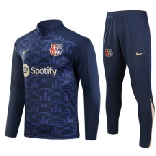 FC Barcelona Verryttelypuku 2024-25 - 1-4 Zip Sininen