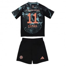 FC Bayern München Coman 11 Lasten Vieraspelipaita 2024-25 Jalkapallo Pelipaidat Peliasut